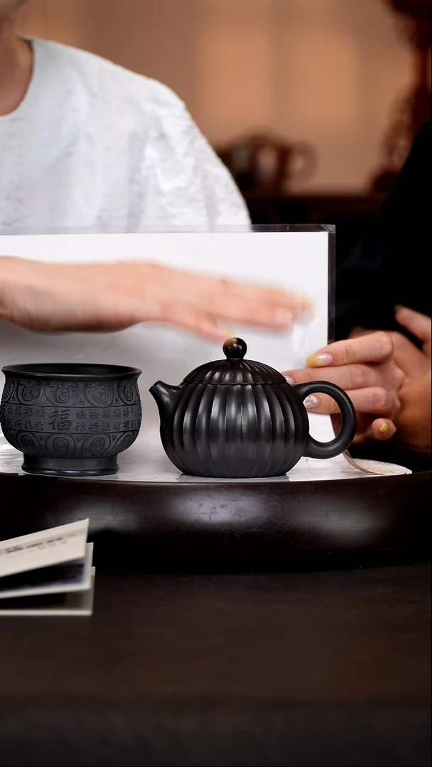 茶壶紫砂LHQ68筋纹西施石黄200cc