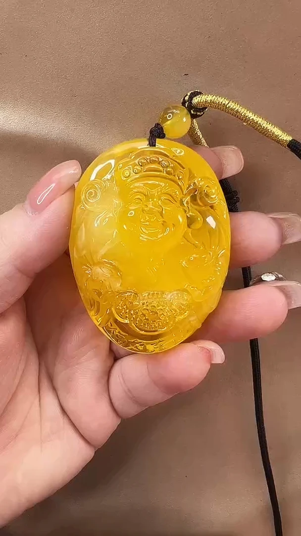 琥珀颈饰未镶嵌吊坠