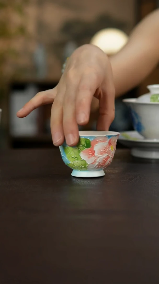 杯景德镇陶瓷杯碗柴烧多人