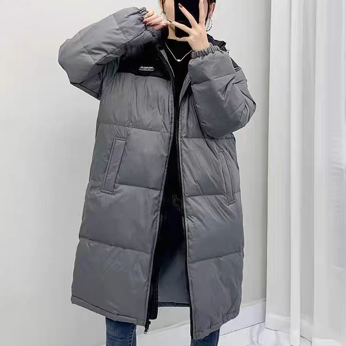 衣源2504#中长款冬季宽松百搭韩版加厚棉衣棉服加厚外套(长约98)