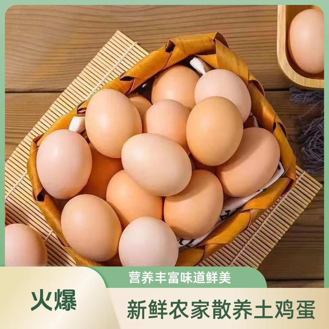 农家散养土鸡蛋虫喂鸡蛋散养鸡蛋儿童孕妇营养蛋家庭农场每枚45克左右