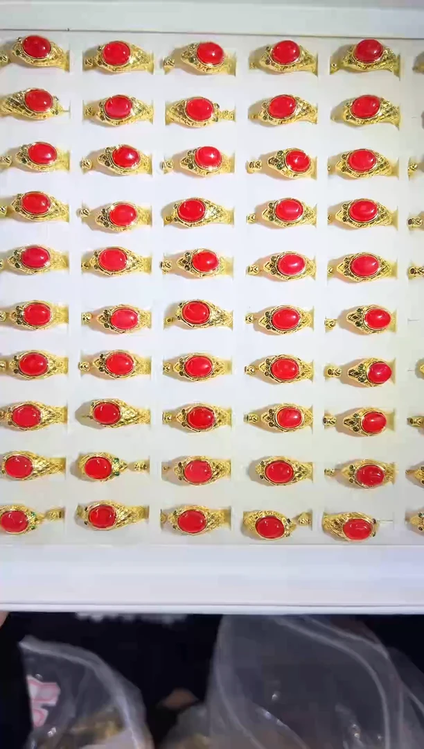 玛瑙/玉髓戒指未镶嵌（多样性发货）006