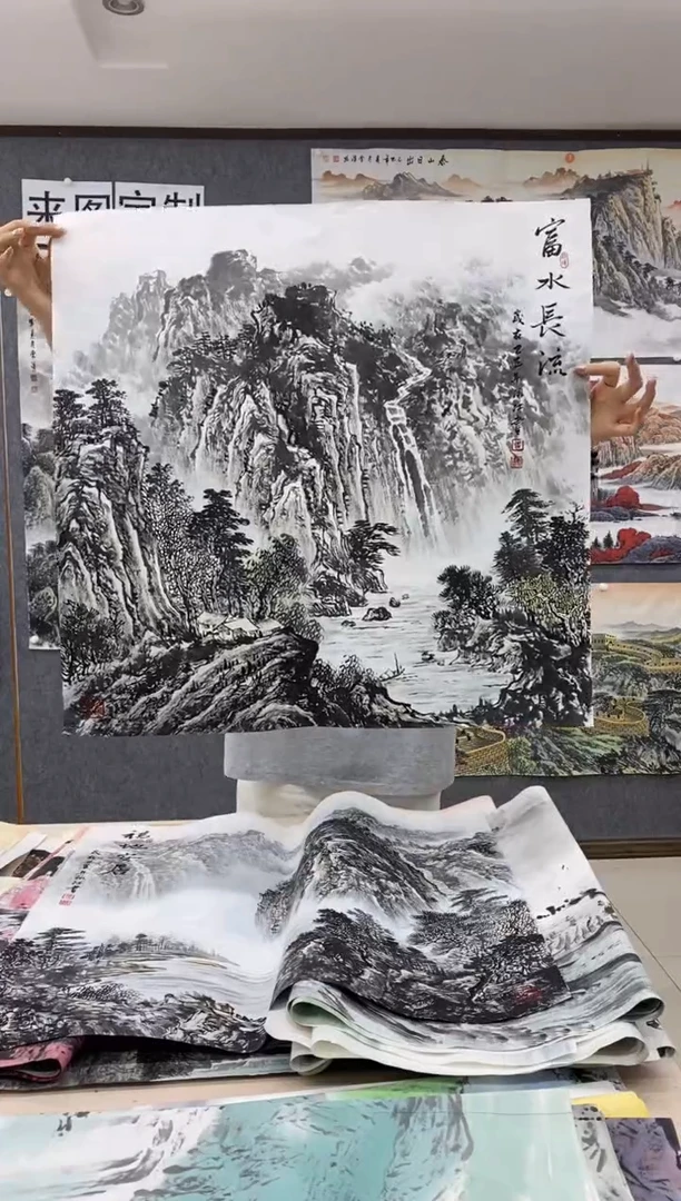 国画福利！沈泳江手绘 四尺斗方68*68cm
