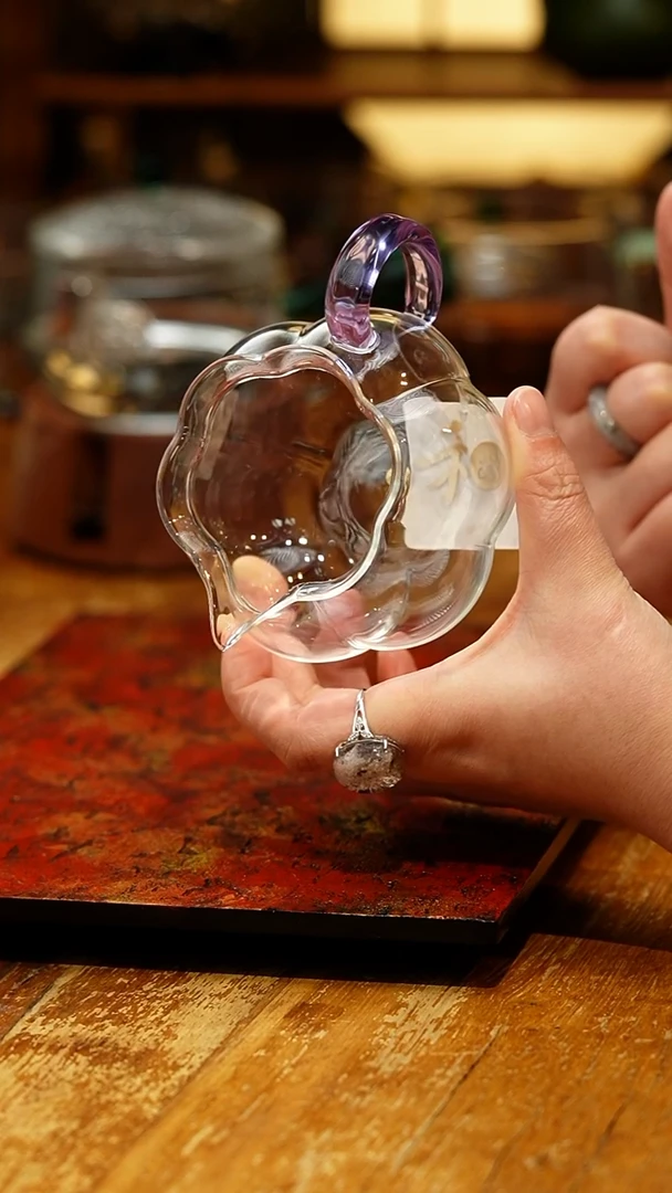 【闪购商品】禾器/晶彩纳福茶海/浅紫色/定制版