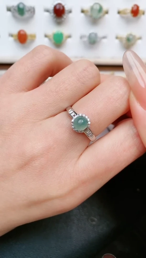 【闪购商品】翡翠戒指银S925镶嵌....