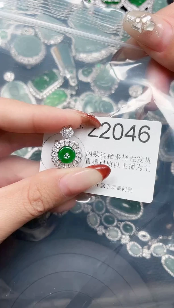 【闪购商品】翡翠颈饰未镶嵌赠皮绳2246