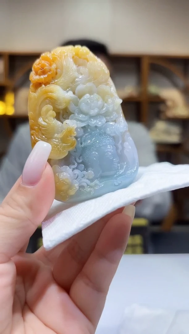 未镶嵌定制翡翠19/1103/C/花开见佛