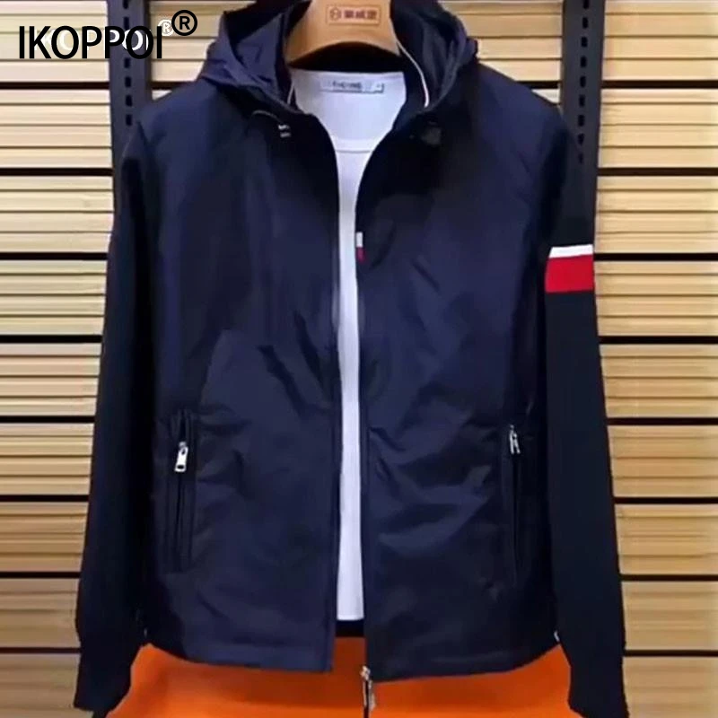 夹克男士春秋季设计感百搭潮流休闲连帽外套高街痞帅修身显瘦男装