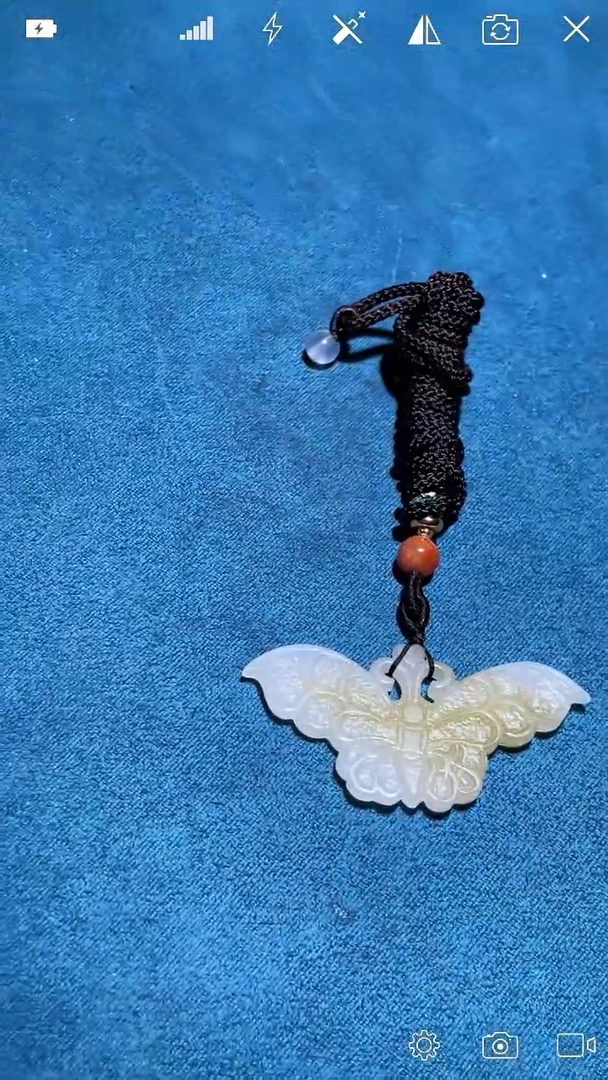和田玉未镶嵌挂件TJ小蝴蝶吊坠