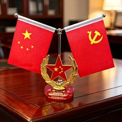【爱国红旗】车载红旗摆件中控台办公室家居装饰品