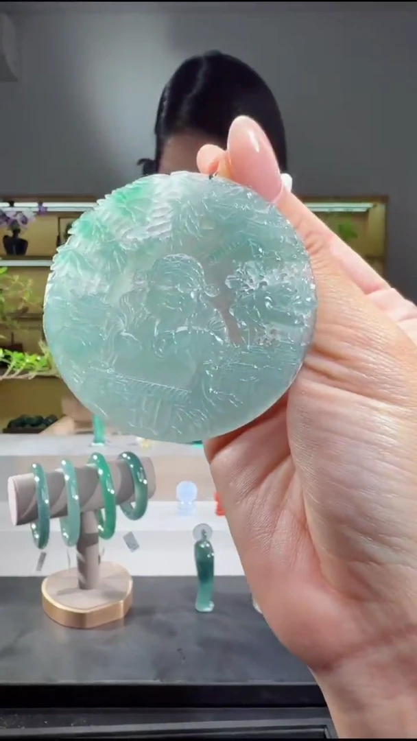 吊坠(赠链)未镶嵌翡翠财神（多样性发其一）