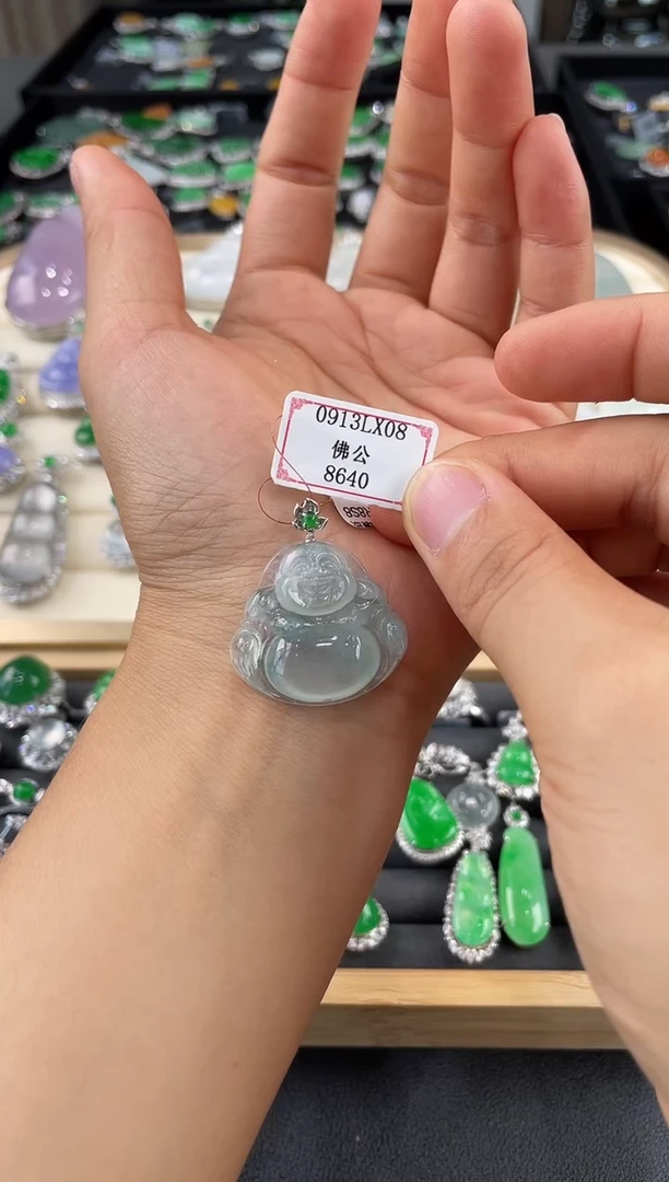 18K金镶嵌挂件翡翠0913LX08