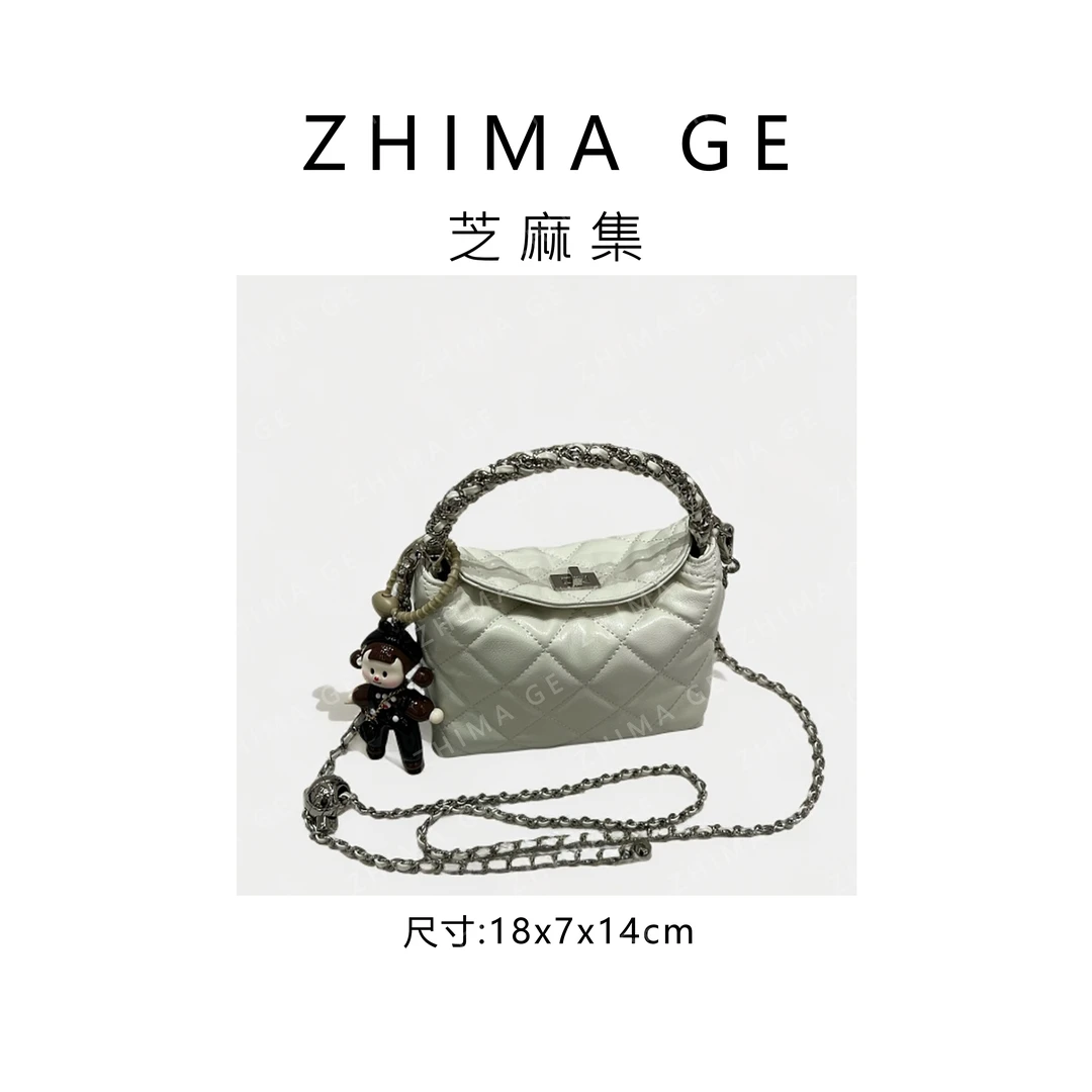 【芝麻集】ZT-D7135-奶油布丁RAIN.CUN休闲百搭腋下斜跨轻奢女包