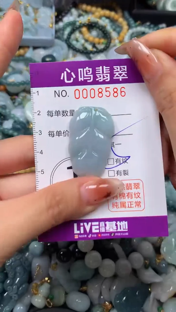 翡翠未镶嵌颈饰闪购008586