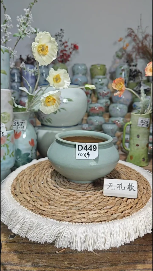 景德镇瓷韵陶瓷花盆 D449 手工制品 完美主义者慎拍