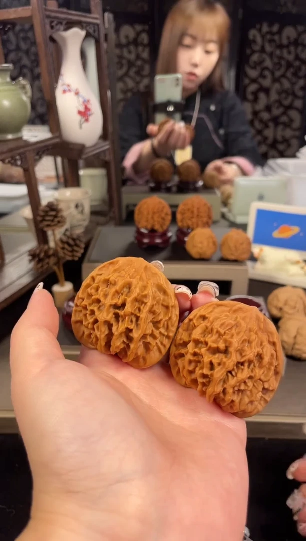 【闪购商品】文玩核桃把件帝王49尺-21