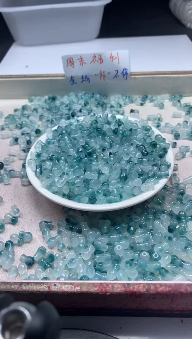 【闪购商品】玛瑙/玉髓颈饰未镶嵌w2169蓝水飘花水瓶8*5mm*30颗