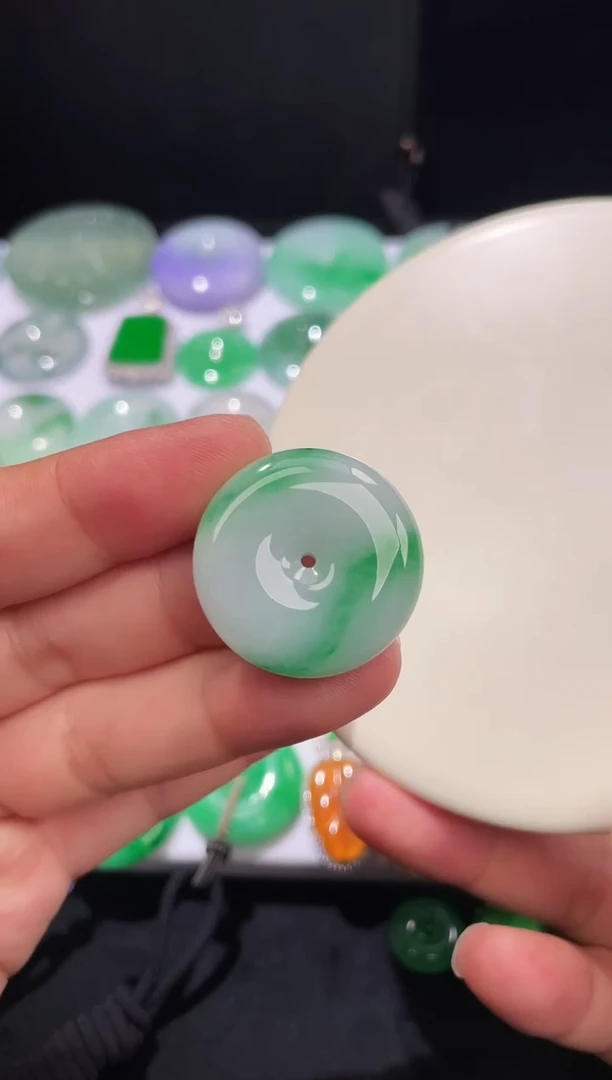 颈饰未镶嵌翡翠【32】平安扣 尺寸 27.7   7.9mm