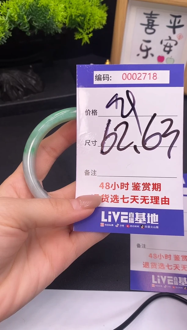 未镶嵌手镯翡翠0002718