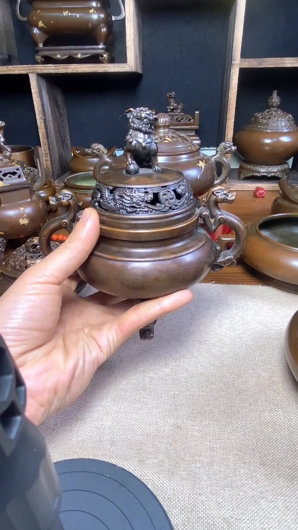 【闪购商品】苏工 普工精品铜 摆件熏香炉/摆件