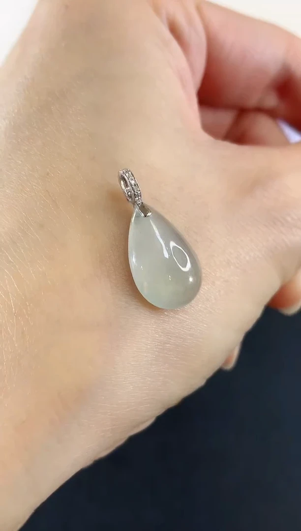 吊坠(不含链)18K金镶嵌翡翠3|