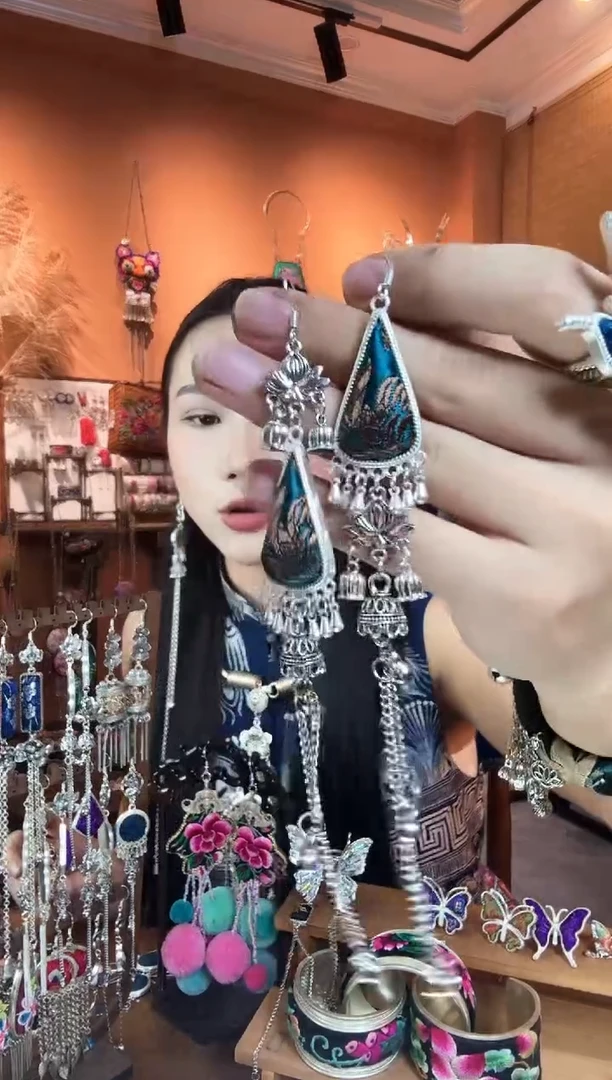 刺绣纯手工民族风耳环
