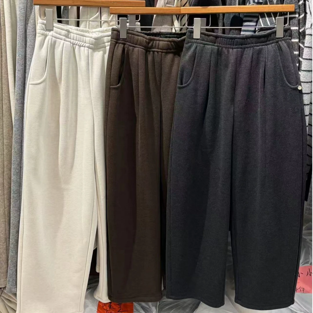 HY 海燕家 9638萝卜丁韩系慵懒 毛 呢 休闲裤