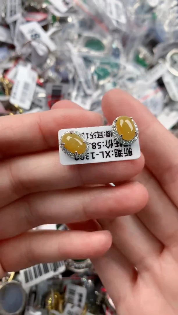 银S925镶嵌戒指翡翠222----6