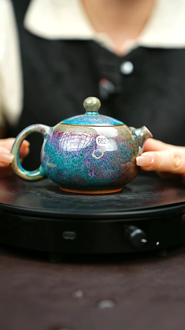 682#煤烧原矿钧瓷炉钧釉西施壶