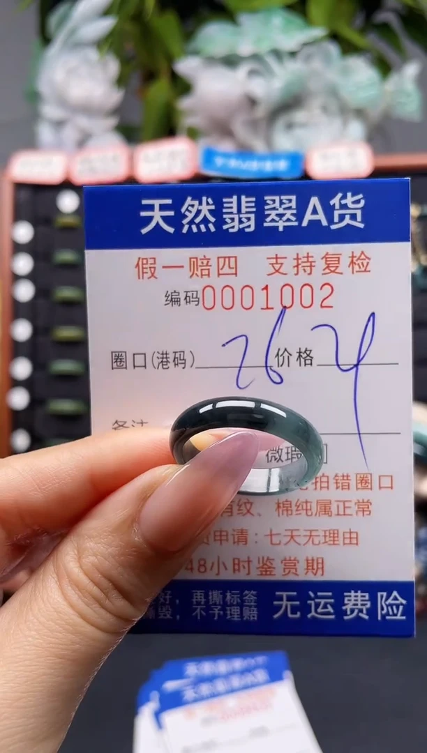 未镶嵌戒指翡翠26*1002