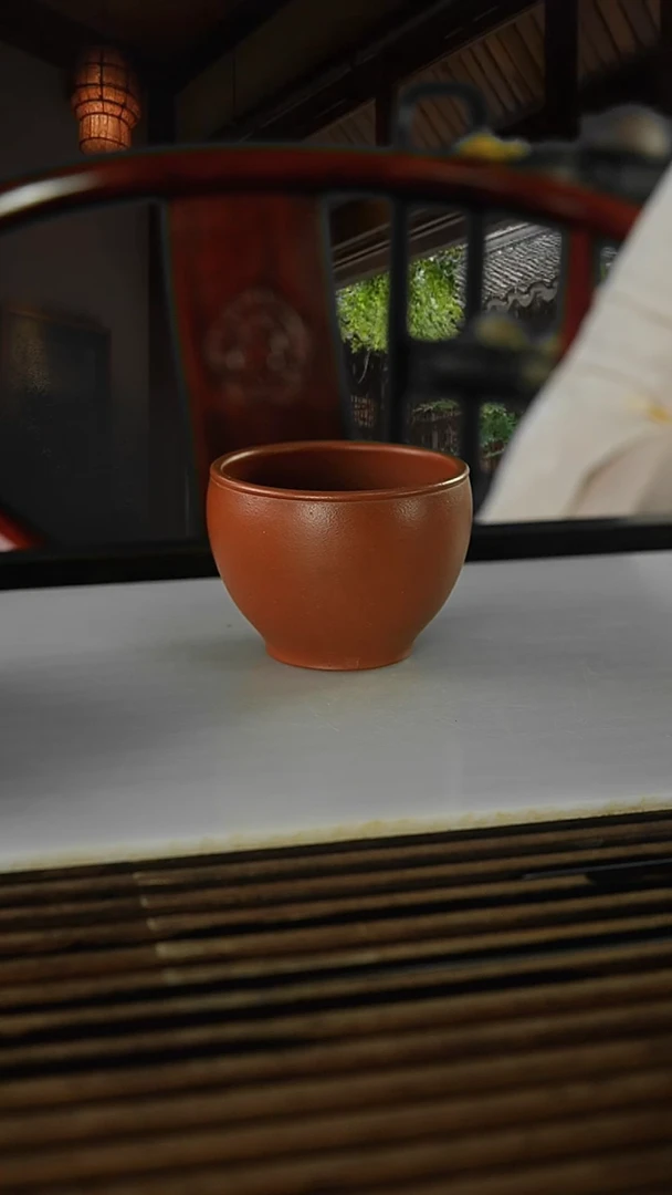 茶杯紫砂悟*～朱泥缸杯170cc