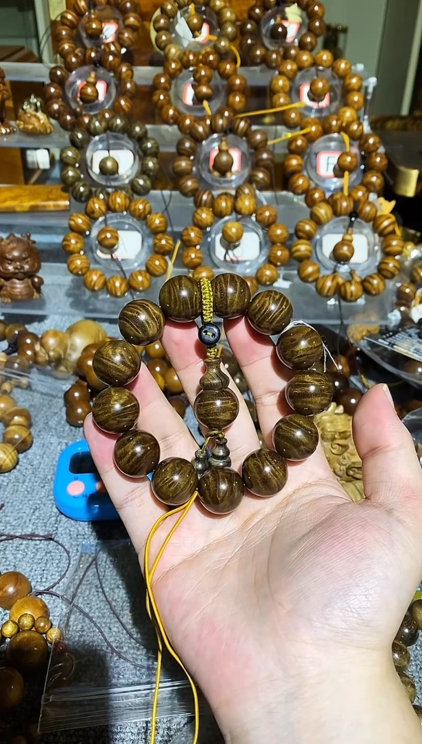 阴沉木手串/手链阴沉木水波纹1.8手串