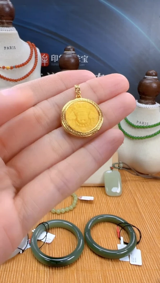琥珀颈饰银S925镶嵌多样性拍一发一cg