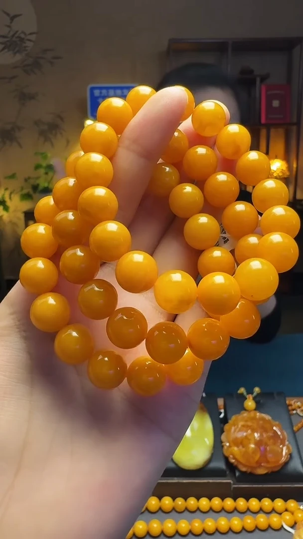 手串蜜蜡未镶嵌蜜蜡圆珠手串（多样性只发其一）