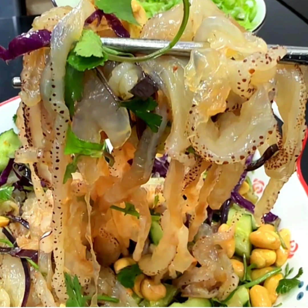 海蜇丝海蜇凉拌菜鲜脆爽口开胃下饭美味健康营养