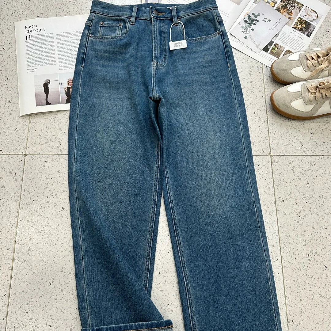 FUJIA STYLE新款韩版休闲气质直筒百搭显瘦牛仔裤WK1535-1