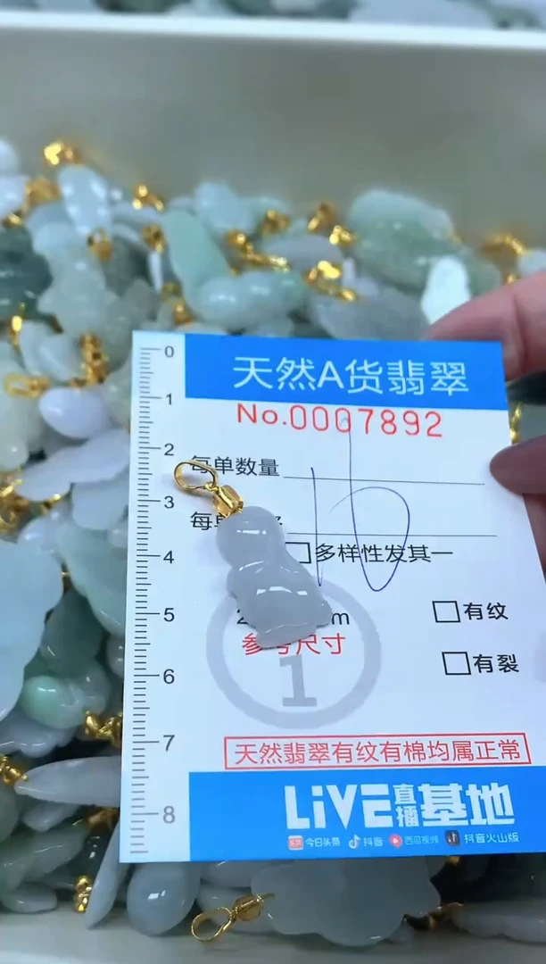 颈饰未镶嵌翡翠净货挂件-7892