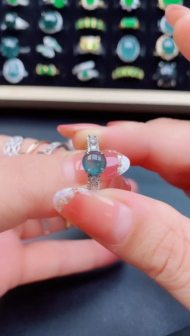 【闪购商品】翡翠戒指银S925镶嵌21212