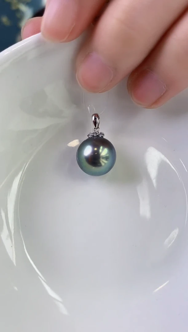 【闪购商品】海水珍珠吊坠(不含链)18K金镶嵌12-13海水珍珠吊坠