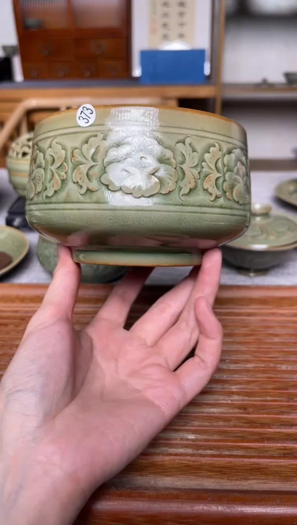 瓷器如*月373王晓娜纯手工钵   微瑕流釉