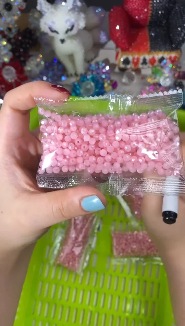 玻璃29100颗4水晶西柚粉玉500颗