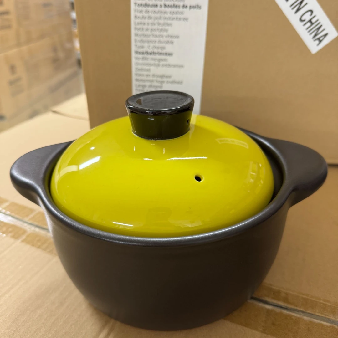 花彩防干烧砂锅耐高温大口径家用燃气灶汤锅明火煲汤 KG