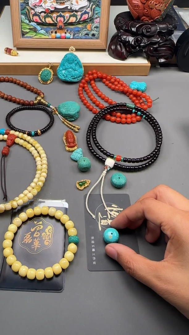 【闪购商品】绿松石配饰配饰18K金镶嵌配饰配饰