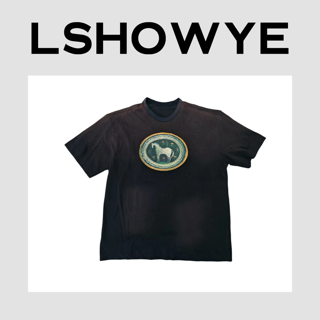 LSHOWYE｜雪花棉复古做旧印花T恤 V9294