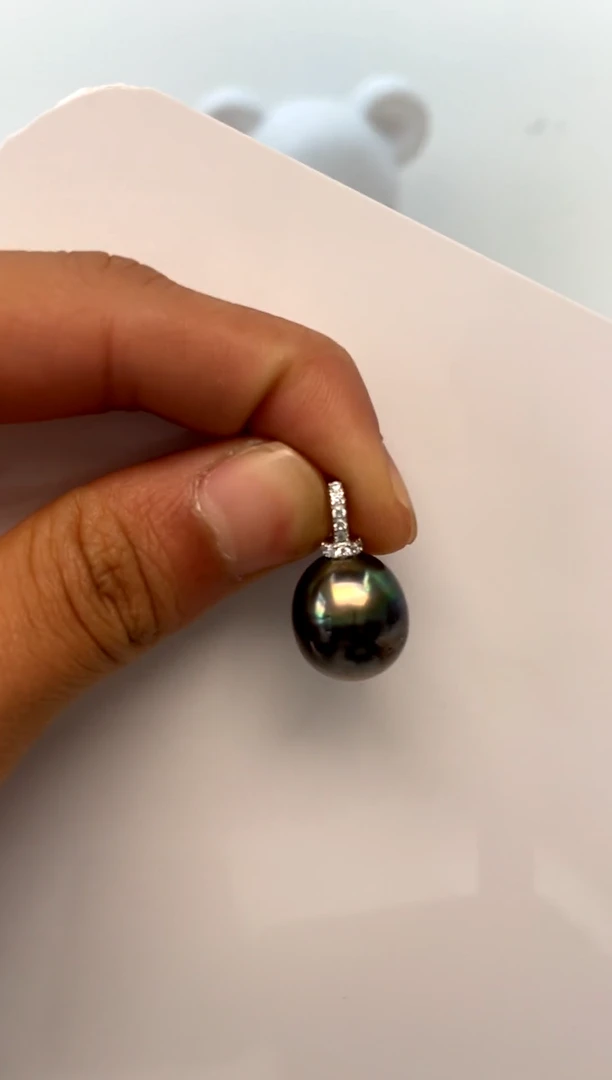 颈饰银S925镶嵌海水珍珠13-14