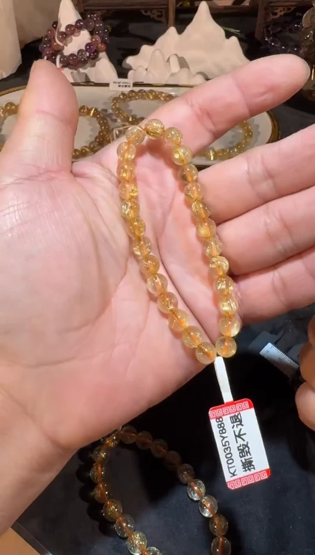 未镶嵌手串发晶SJ-825金发晶