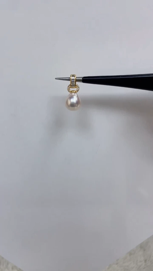 海水珍珠银S925镶嵌颈饰