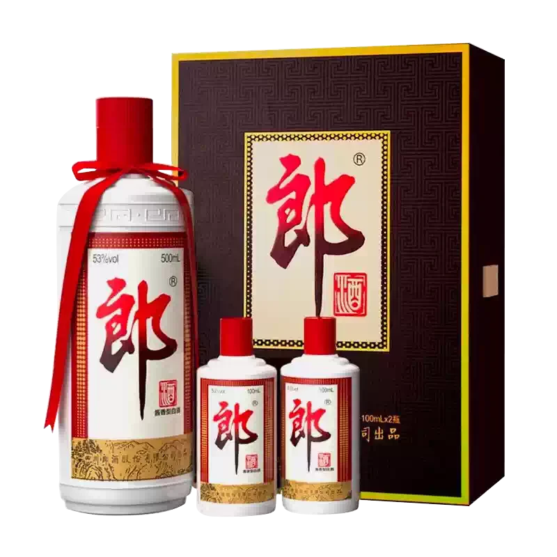 郎酒子母郎礼盒53度酱香型白酒 500ml一瓶+100ml两瓶53度