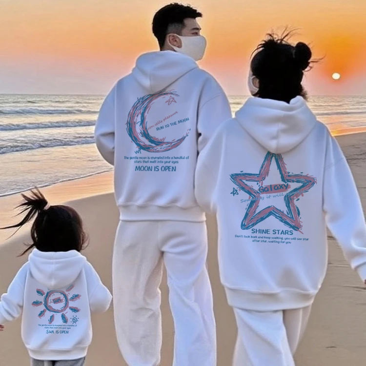 高端男女儿童亲子外套装早秋冬母女子一家三四口2025爆款上衣班服