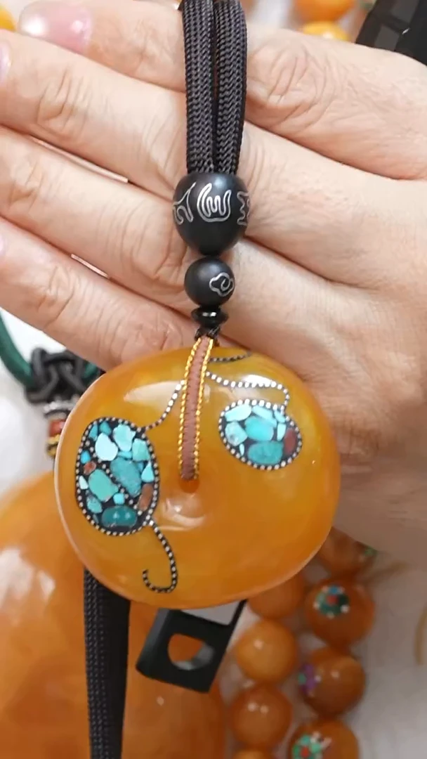 蜜蜡颈饰未镶嵌8298天然蜜蜡珠宝奇石全部保真